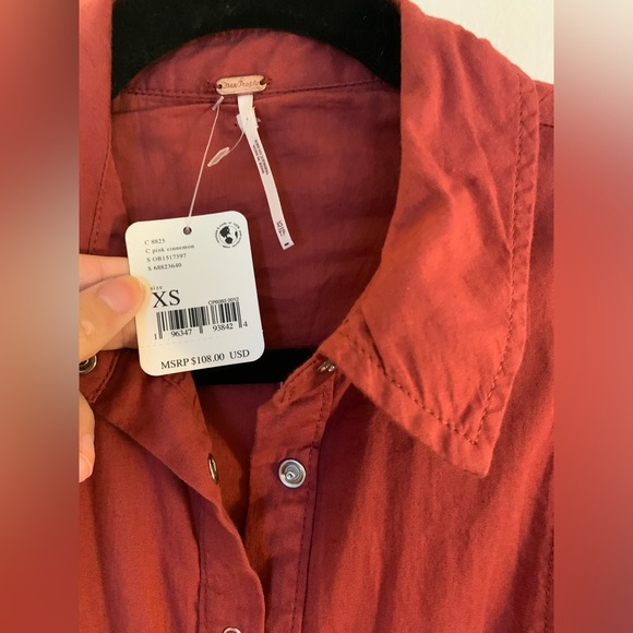 Free People Thea Mini Shirt Dress - Picture 5 of 6